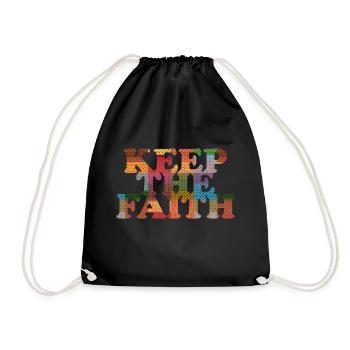 Keep the Faith - Drawstring Bag - black - Front