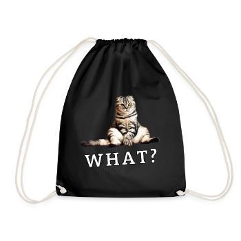 Chat – Quoi? - Sac de sport léger - noir - Devant
