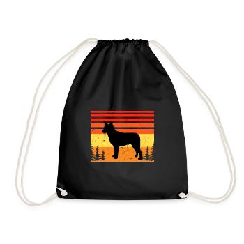 Australian Stumpy Tail Cattle Dog Silhouette - Turnbeutel - Schwarz - Vorne