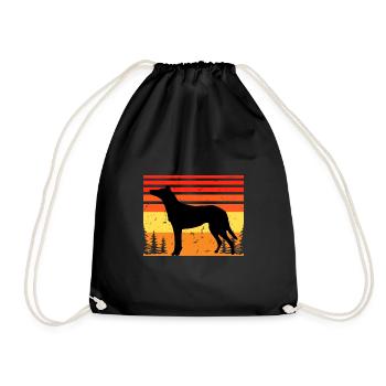 Collie Smooth Dog Lover Silhouette Vintage Sunset - Sac de sport léger - noir - Devant