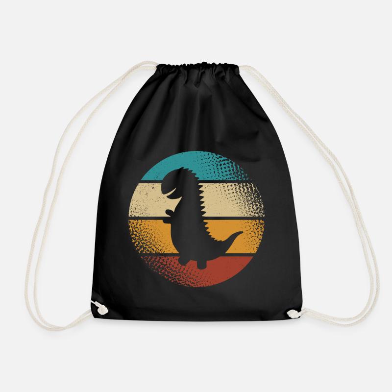 T-Rex - Drawstring Bag - black