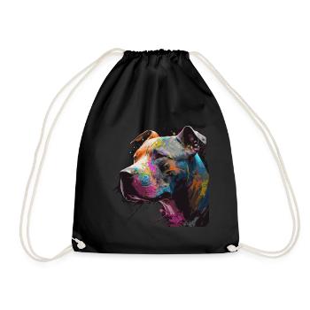 Graffiti Pitbull - Sac de sport léger - noir - Devant