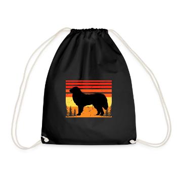 Great Pyrénées Dog Lover Silhouette Vintage Sunset - Sac de sport léger - noir - Devant