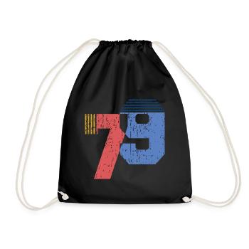 79 1979 Vintage - Drawstring Bag - black - Front
