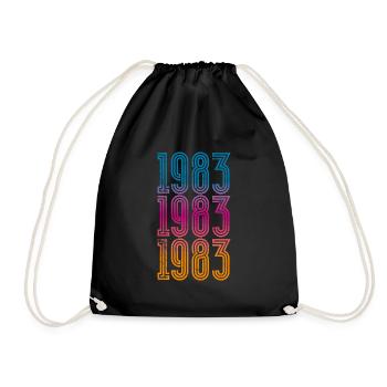 Millésime 1983 - Sac de sport léger - noir - Devant