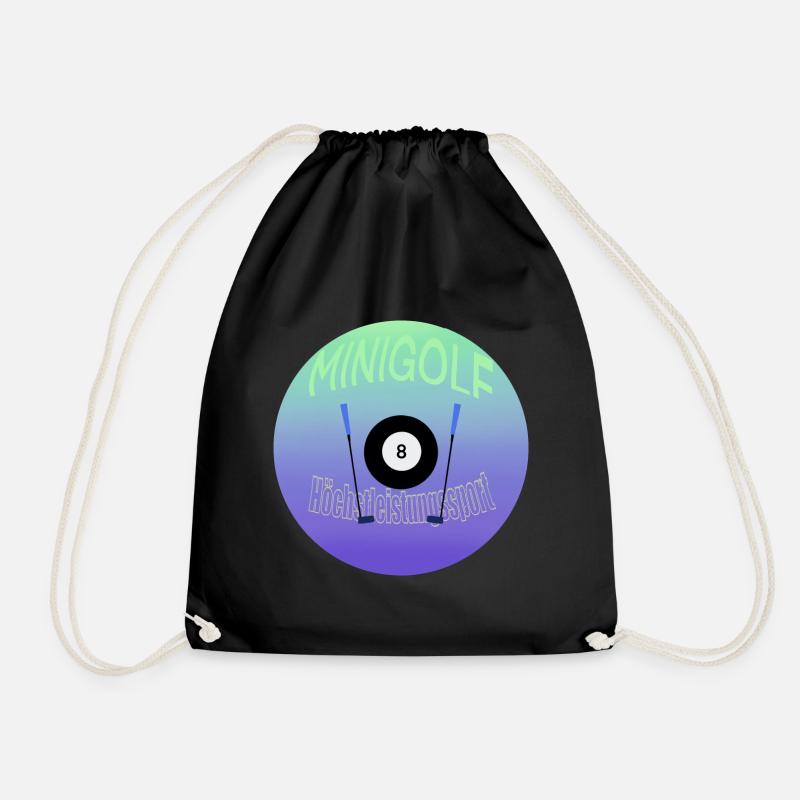 Miniature golf - Drawstring Bag - black