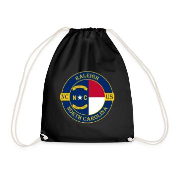 Raleigh North Carolina Flag USA Souvenir Badge - Sac de sport léger - noir - Devant