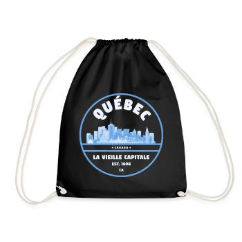 Quebec La Vieille Capitale Skyline - Drawstring Bag - black - Front