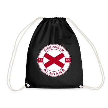 Birmingham Alabama Flag USA Travel Souvenir Badge - Sac de sport léger - noir - Devant