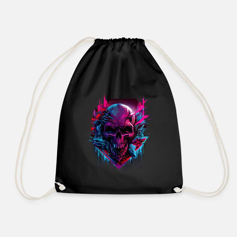 Skull Colorful Cloud - Turnbeutel - Schwarz