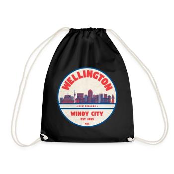 Silhouette de la ville des vents de Wellington - Sac de sport léger - noir - Devant