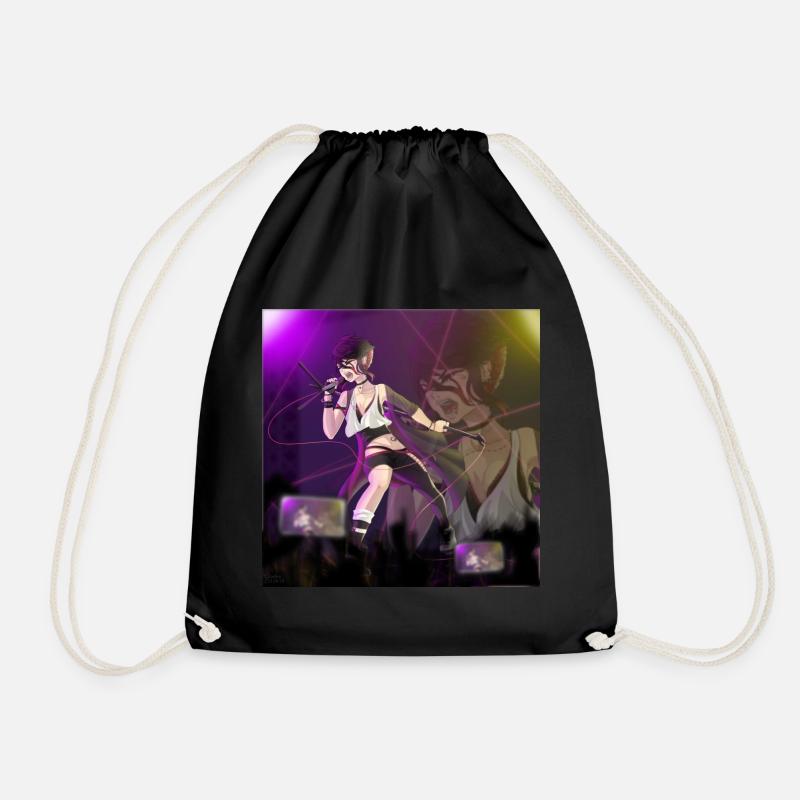 Ruby with background - Drawstring Bag - black