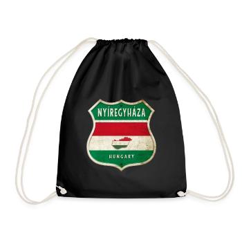 Design du drapeau de Nyíregyháza (Hongrie) - Sac de sport léger - noir - Devant
