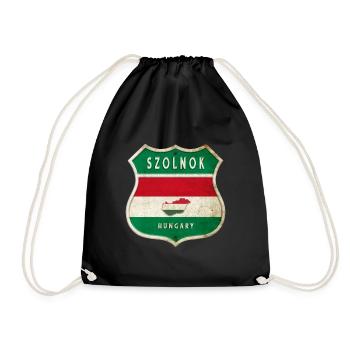 Design du drapeau de Szolnok (Hongrie) - Sac de sport léger - noir - Devant
