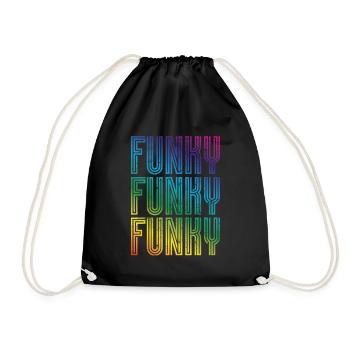 Funky Vintage - Drawstring Bag - black - Front