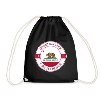 untain Voir le drapeau de la Californie Logo souvenir des États-Unis - Sac de sport léger - noir - Devant