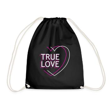 True Love - Drawstring Bag - black - Front