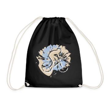 Your sport, your style! Cycling in a cool outfit - Drawstring Bag - black - Front