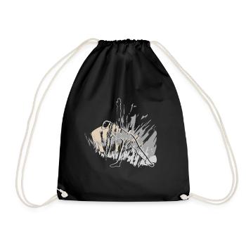 Triangle Yoga motif for yoga friends - Drawstring Bag - black - Front