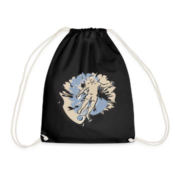 Football players in action while playing football - Drawstring Bag - black - Front