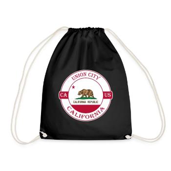 Union City California Flag USA Souvenir Badge - Sac de sport léger - noir - Devant