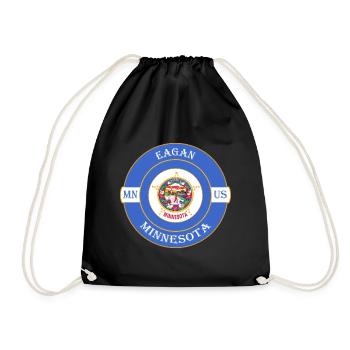 Eagan Minnesota Flag USA Travel Souvenir Badge - Sac de sport léger - noir - Devant