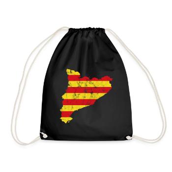 Drapeau de Catalogne Rétro - Sac de sport léger - noir - Devant