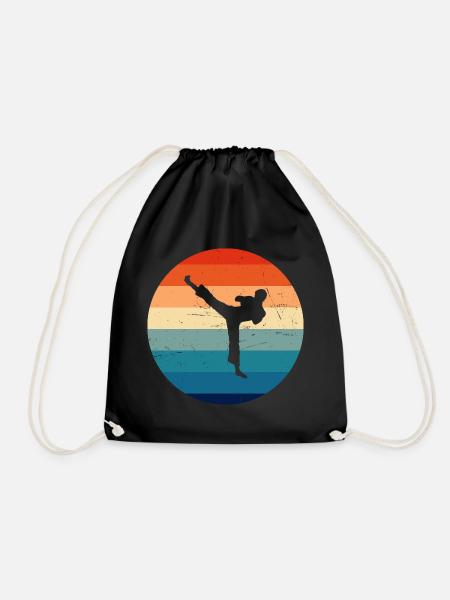 Boxing Kickboxer Kickboxen Boxen Damen Herren - Turnbeutel - Schwarz