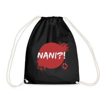 Anime Manga Citation Geek de la culture pop japonaise - Sac de sport léger - noir - Devant