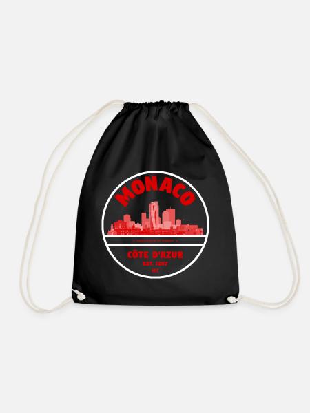 Insigne de la Skyline de Monaco Côte d’Azur - Sac de sport léger - noir