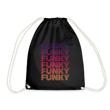 Funky Music Retro - Drawstring Bag - black - Front