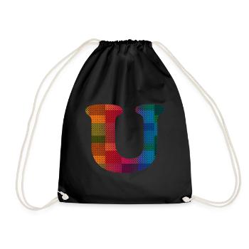 Lettre U - Sac de sport léger - noir - Devant