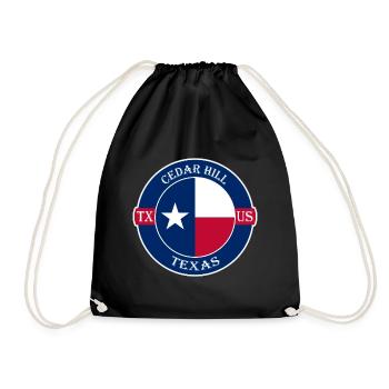 Cedar Hill Texas Flag USA Travel Souvenir Badge - Sac de sport léger - noir - Devant