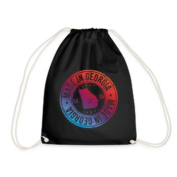 Made in Georgia USA Retro - Drawstring Bag - black - Front