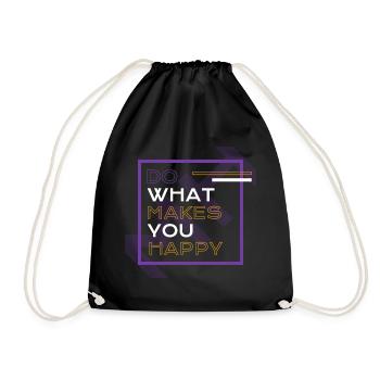 Faites ce qui vous rend heureux - Sac de sport léger - noir - Devant
