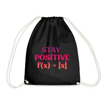 Stay Positive Formula - Turnbeutel - Schwarz - Vorne