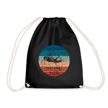 Diving Dad - Conception de plongeur pour les papas de plongée - Sac de sport léger - noir - Devant