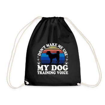 Appenzeller Sennenhund Hundesilhouette Retro Sonnenuntergang - Turnbeutel - Schwarz - Vorne