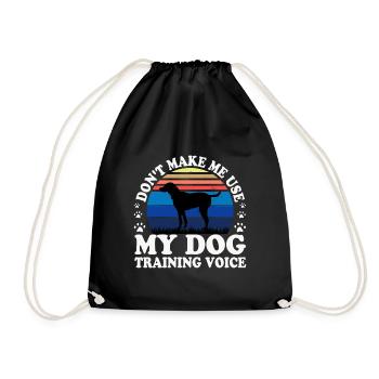 Noir et bronzé Virginie Foxhound Silhouette de chien - Sac de sport léger - noir - Devant