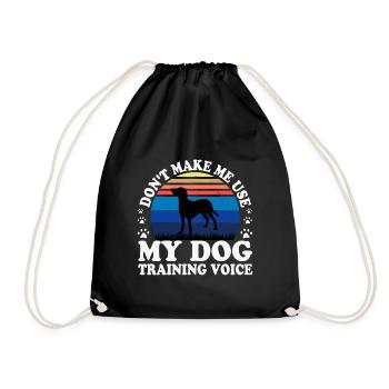 Bleu De Gascogne Petit Dog Silhouette Retro Sunset - Turnbeutel - Schwarz - Vorne