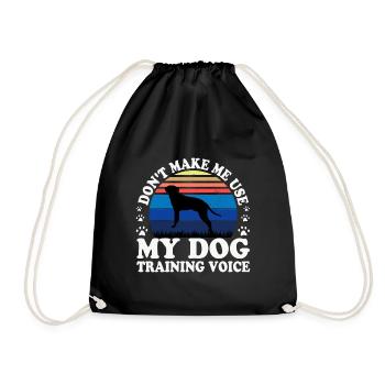 Braque Saint Germain Hund Silhouette Retro Sonnenuntergang - Turnbeutel - Schwarz - Vorne
