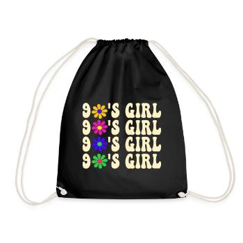 Flower GIRL des années 90 - Sac de sport léger - noir - Devant
