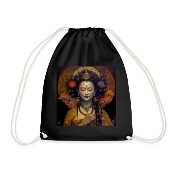 Guanyin im Klimtstil - Turnbeutel - Schwarz - Vorne