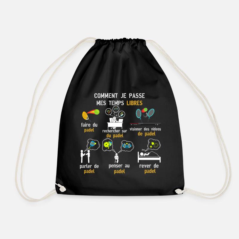 Temps libres padel cadeau padel - Sac de sport léger - noir