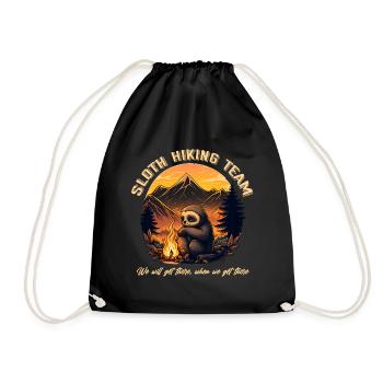 Sloth Running Team Shirt SLOTH HIKING TEAM - Turnbeutel - Schwarz - Vorne