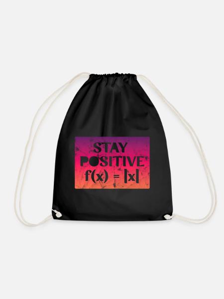 Stay Positive - Turnbeutel - Schwarz