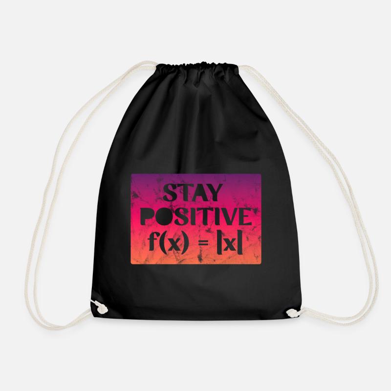 Stay Positive - Turnbeutel - Schwarz