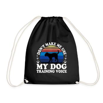 Griffon Nivernais Dog Love Silhouette Retro Sunset - Drawstring Bag - black - Front
