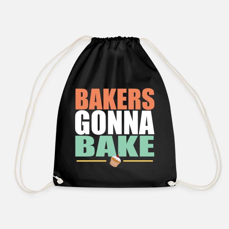 Backen Bäcker gehen zum Backen - Turnbeutel - Schwarz