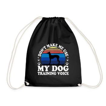 Ibizan Hound Dog Lover Silhouette Vintage Sunset - Drawstring Bag - black - Front